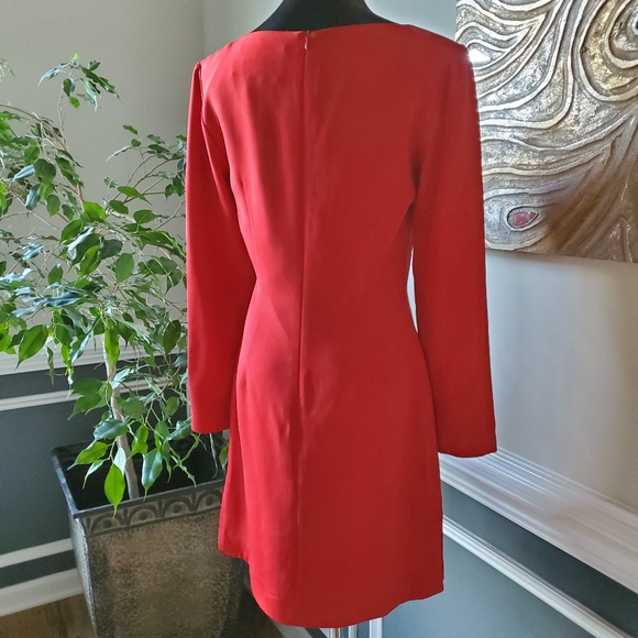 Red Silk Dress - Picture 2 of 4